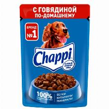 КОРМ ДЛЯ СОБАК chappi ГОВЯДИНА ПО-ДОМАШНЕМУ 85 Г