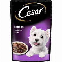 КОРМ ДЛЯ СОБАК cesar ЯГНЕНОК С ОВОЩАМИ 85 Г