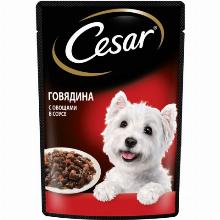 КОРМ ДЛЯ СОБАК cesar ГОВЯДИНА С ОВОЩАМИ 85 Г