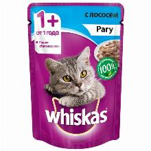 КОРМ ДЛЯ КОШЕК whiskas РАГУ С ЛОСОСЕМ  85 Г