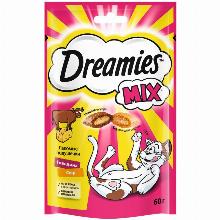 ЛАКОМСТВА ДЛЯ КОШЕК dreamies ПОДУШЕЧКИ С ГОВЯДИНОЙ И СЫРОМ 60 Г