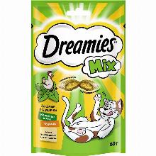 ЛАКОМСТВА ДЛЯ КОШЕК dreamies ПОДУШЕЧКИ С МЯТОЙ И КУРИЦЕЙ 60 Г