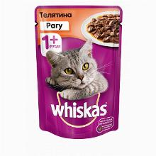 КОРМ ДЛЯ КОШЕК whiskas РАГУ С ТЕЛЯТИНОЙ 75 Г