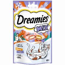 ЛАКОМСТВА ДЛЯ КОШЕК dreamies ПОДУШЕЧКИ С КУРИЦЕЙ И УТКОЙ 60 Г