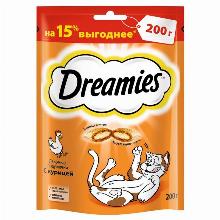 ЛАКОМСТВА ДЛЯ КОШЕК dreamies ПОДУШЕЧКИ С КУРИЦЕЙ И МЯТОЙ 140 Г