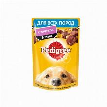 КОРМ ДЛЯ СОБАК pedigree ЯГНЕНОК В ЖЕЛЕ 85 Г