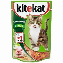 КОРМ ДЛЯ КОШЕК kitekat НЕЖНЫЙ КРОЛИК В ЖЕЛЕ 85 Г