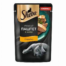 КОРМ ДЛЯ КОШЕК sheba ИНДЕЙКА В ЖЕЛЕ 75 Г